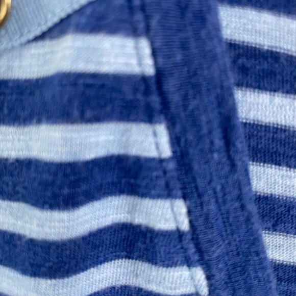 Talbots Top Womens 2X Blue Striped Nautical Sailor Stretch Casual Office Norm - Picture 9 of 16